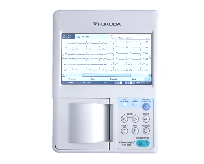 جهاز رسم قلب يابانى 3 قناة شاشة تاتش ماركة فوكودا موديل Fukuda CardiMax FCB-8100 ECG