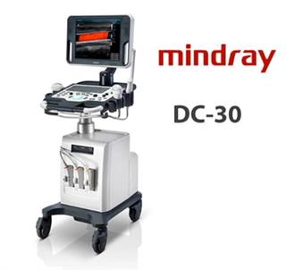 "جهاز سونار دوبلر الوان بتروللى و 2 بروب مستعمل ماركة مندراى موديل دى سى 30 – Used Ultrasound Color Doppler Sonar Model: Mindray DC30 with 2 Probes "